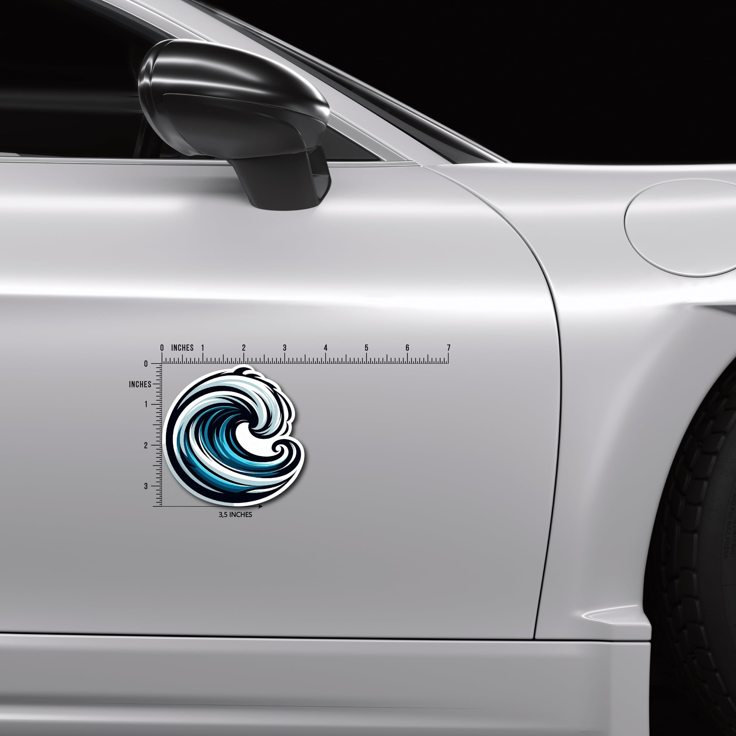 Wave Car Sticker for Car Versatile Car Stickers and Decals Durable Car Sticker Set Durable Automotive Exterior Accessories — view 3