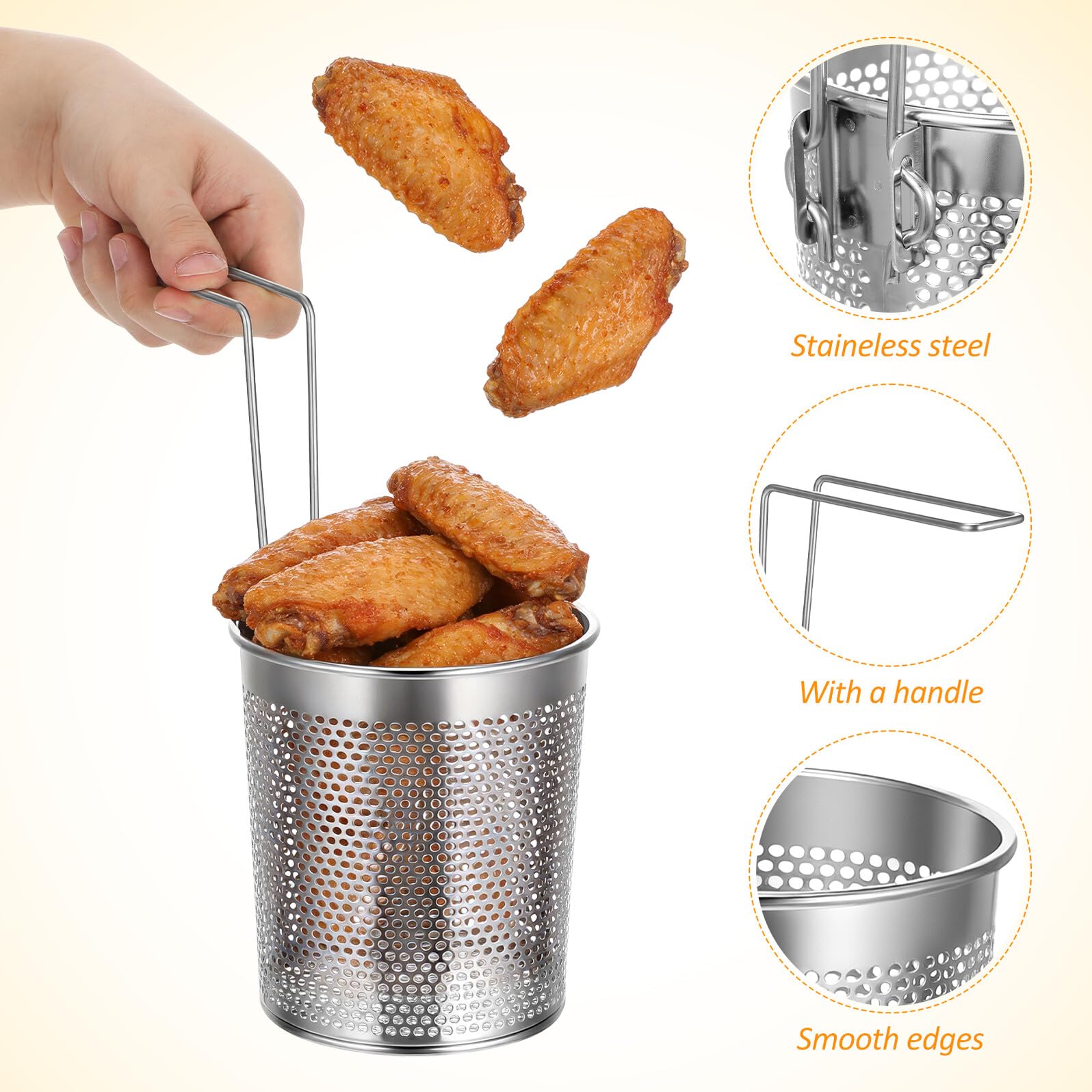 Cestello per Pasta e Scolapasta in Acciaio Inox Pieghevole, Cestelli per Cuocipasta e Filtraggio, Accessorio per Cucina Casalinga