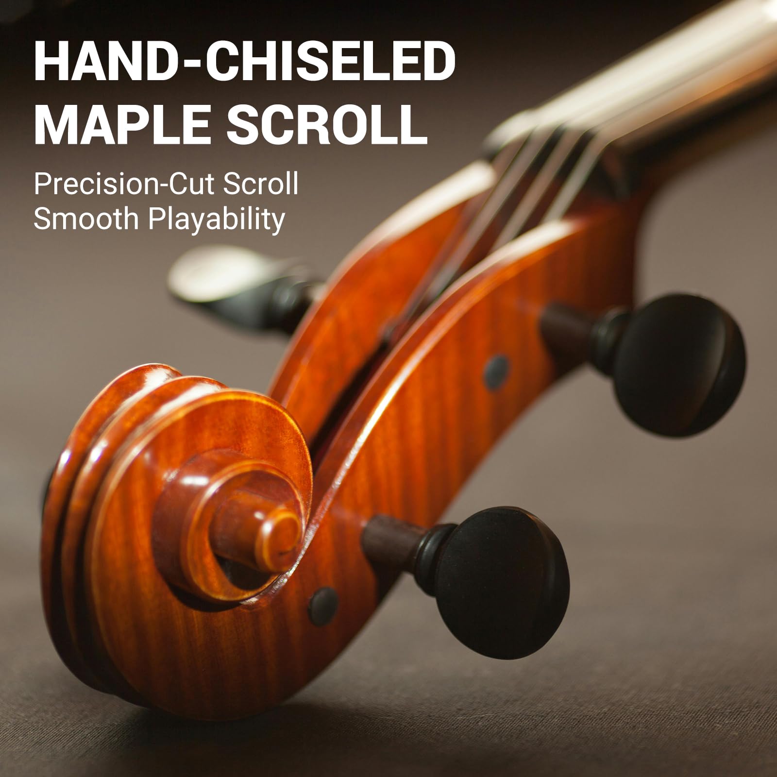 MOSEN 4/4 Full Size Massivholz Violine Violine Set für Anfänger mit Violinkoffer