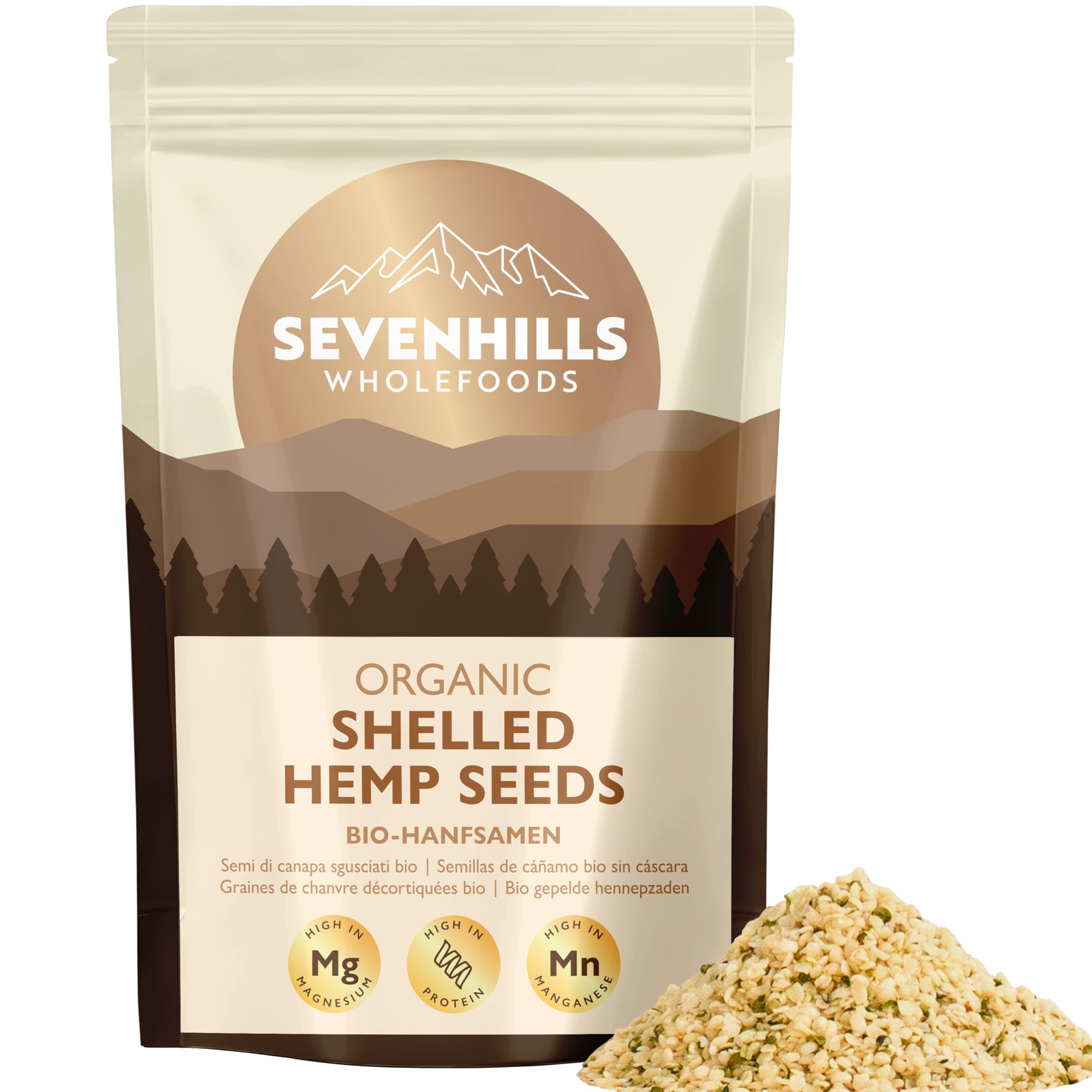 Sevenhills Wholefoods Semilla De Cáñamo Peladas Crudas Orgánico 1kg