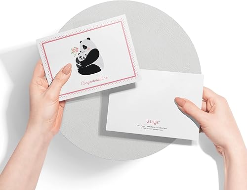 Miniatura 9 de Twigs Papel  Surtido de tarjetas de felicitación para baby shower en blanco con sobres, tarjetas de felicitación para niños y niñas, tarjetas de