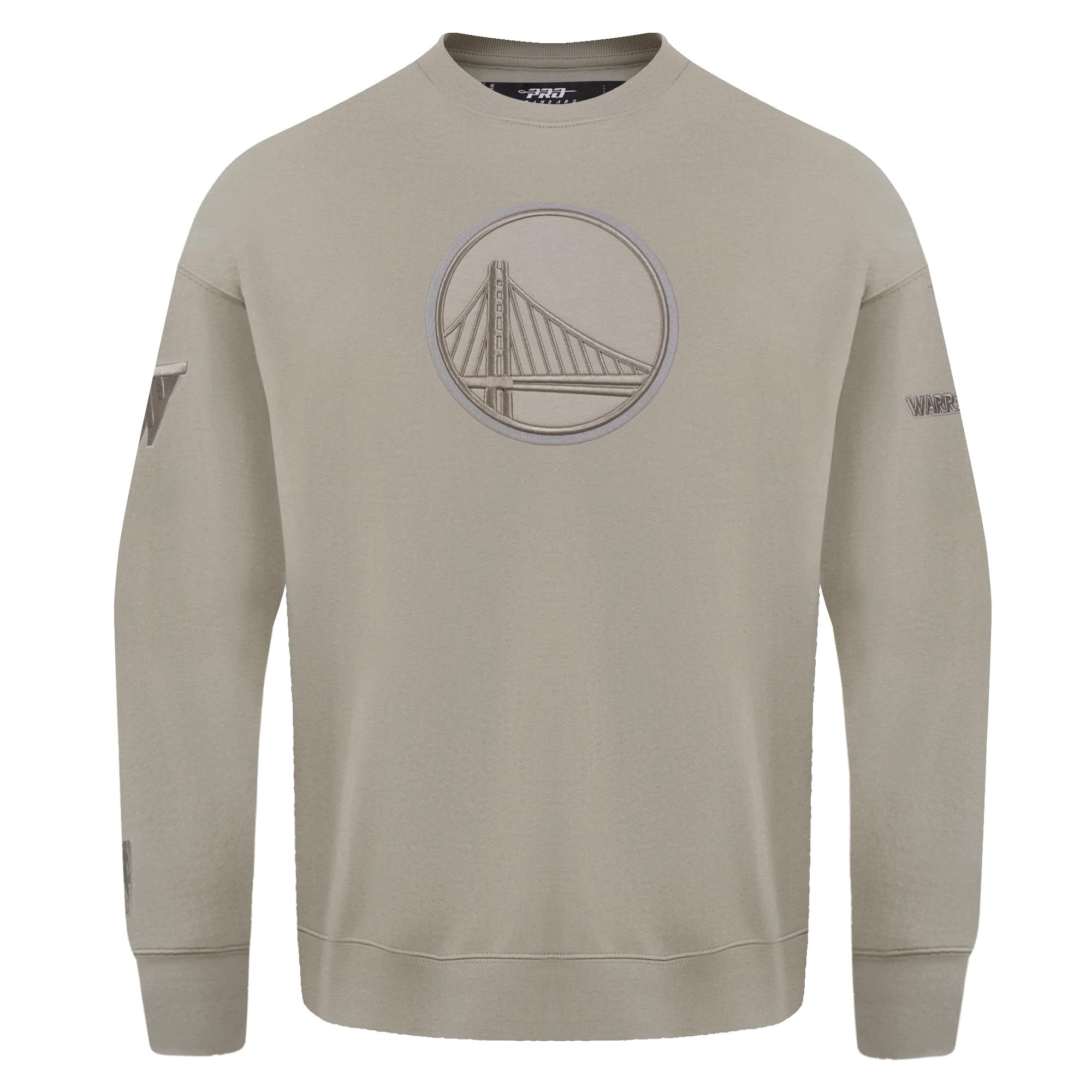 Pro Standard Mens NBA Golden State Warriors Neutral Crewneck Sweatshirt Taupe XL