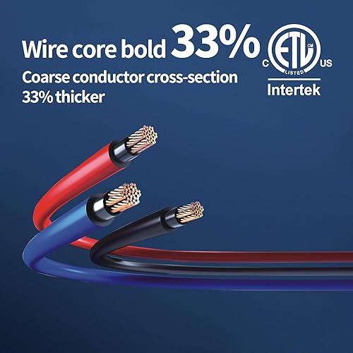 Miniatura 6 de JDL - Regleta protectora de sobretensiones de 6 salidas con tarjeta de alimentación de 3 pies, protección contra sobrecarga de 1200 julios, color