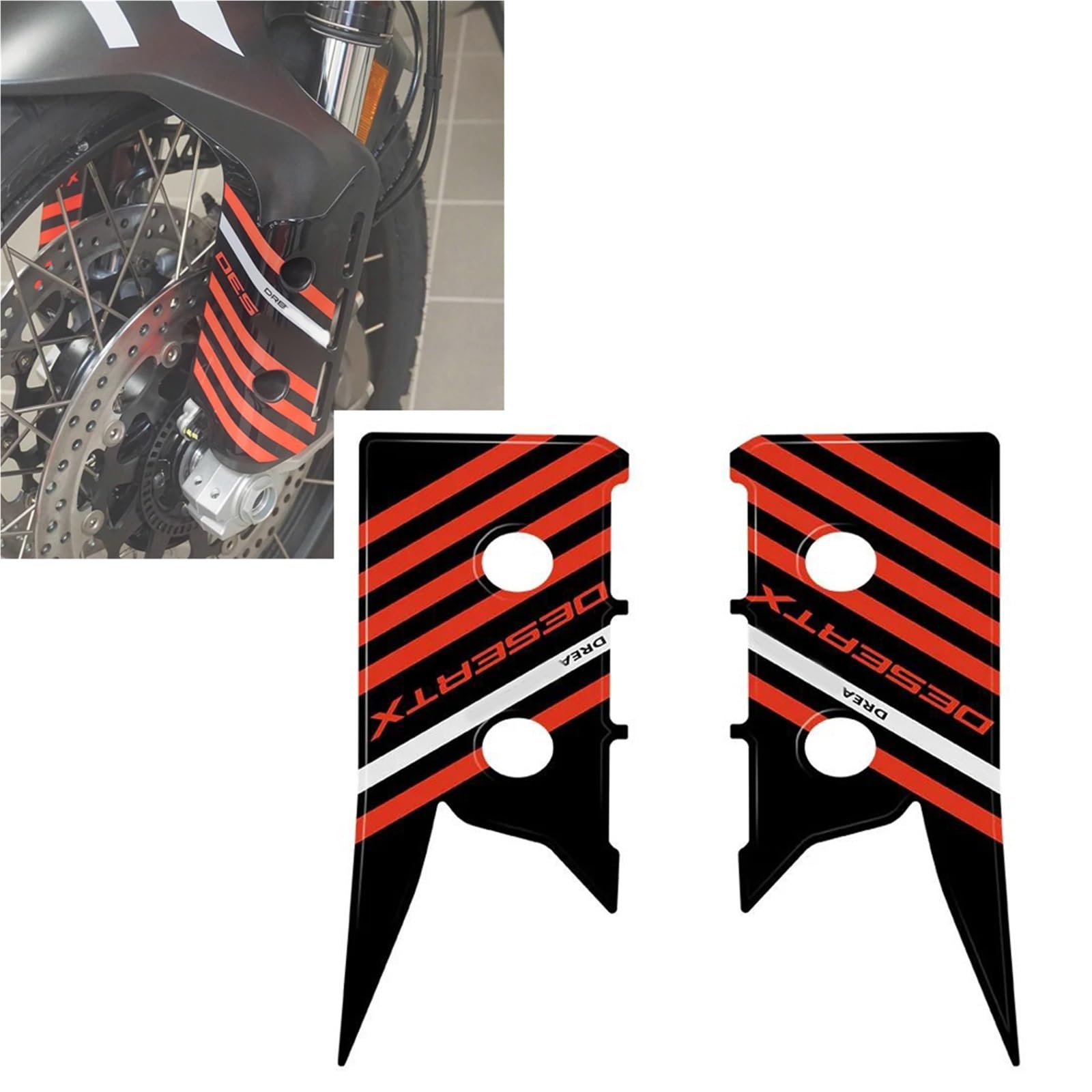 Tynbv Black- Silver Decorative Sticker Motorcycle Decoration Tank Pad Stickers For Ducati Desertx Desert X Rr22 2023 Protective Sticker Accessories