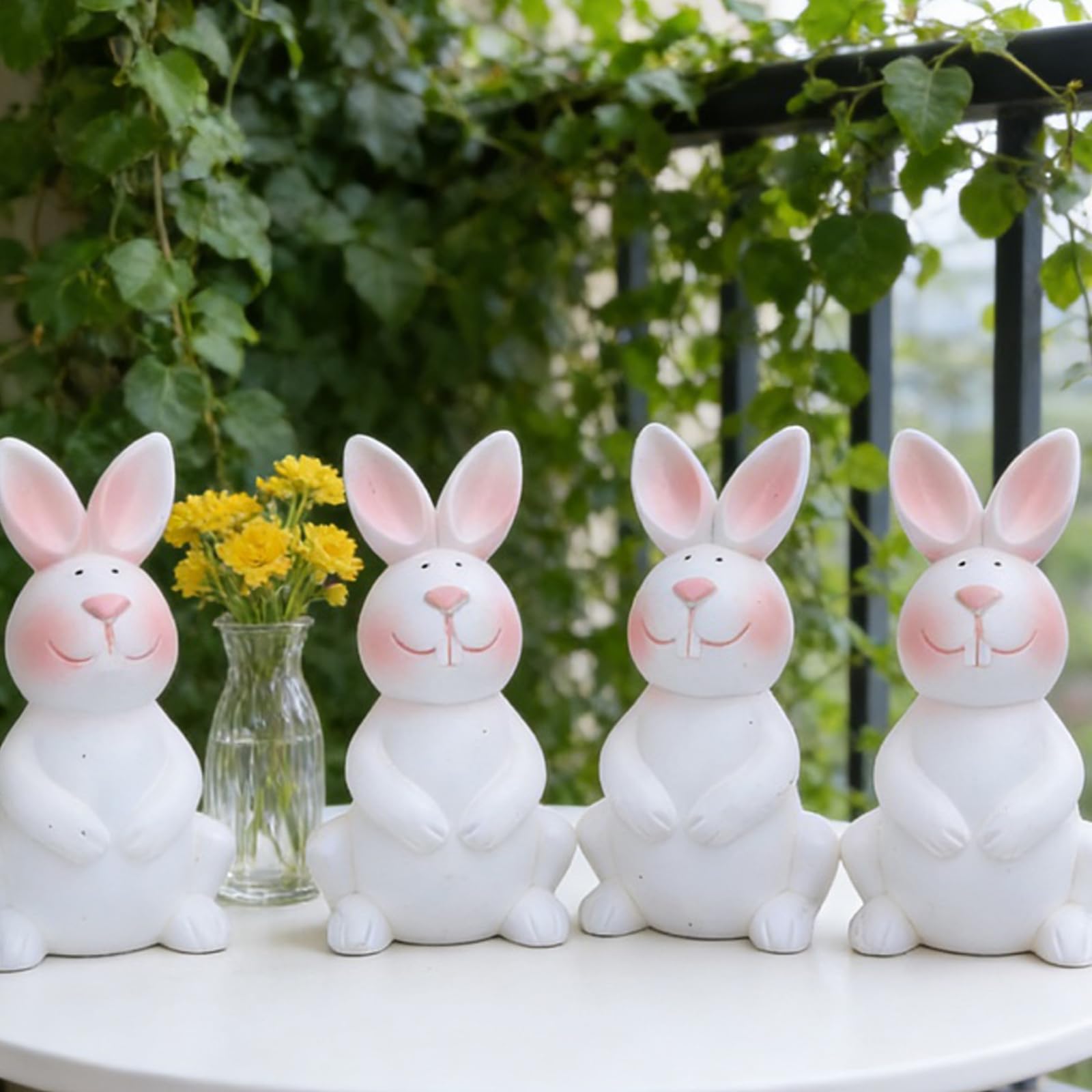ordinarYone Easter white rabbits decorative Ornaments