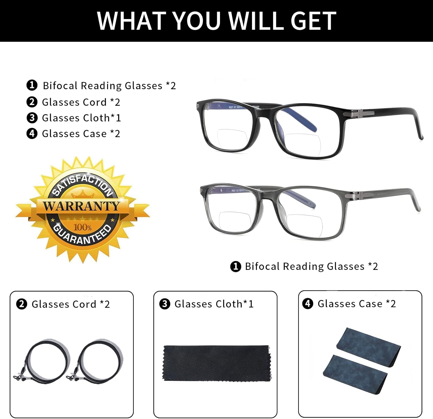 Bifocal Reading Glasses Men Women Blue Light Computer Readers Wide Frame Progressive Clear Top Fashion Designer Eyewear - Image 7