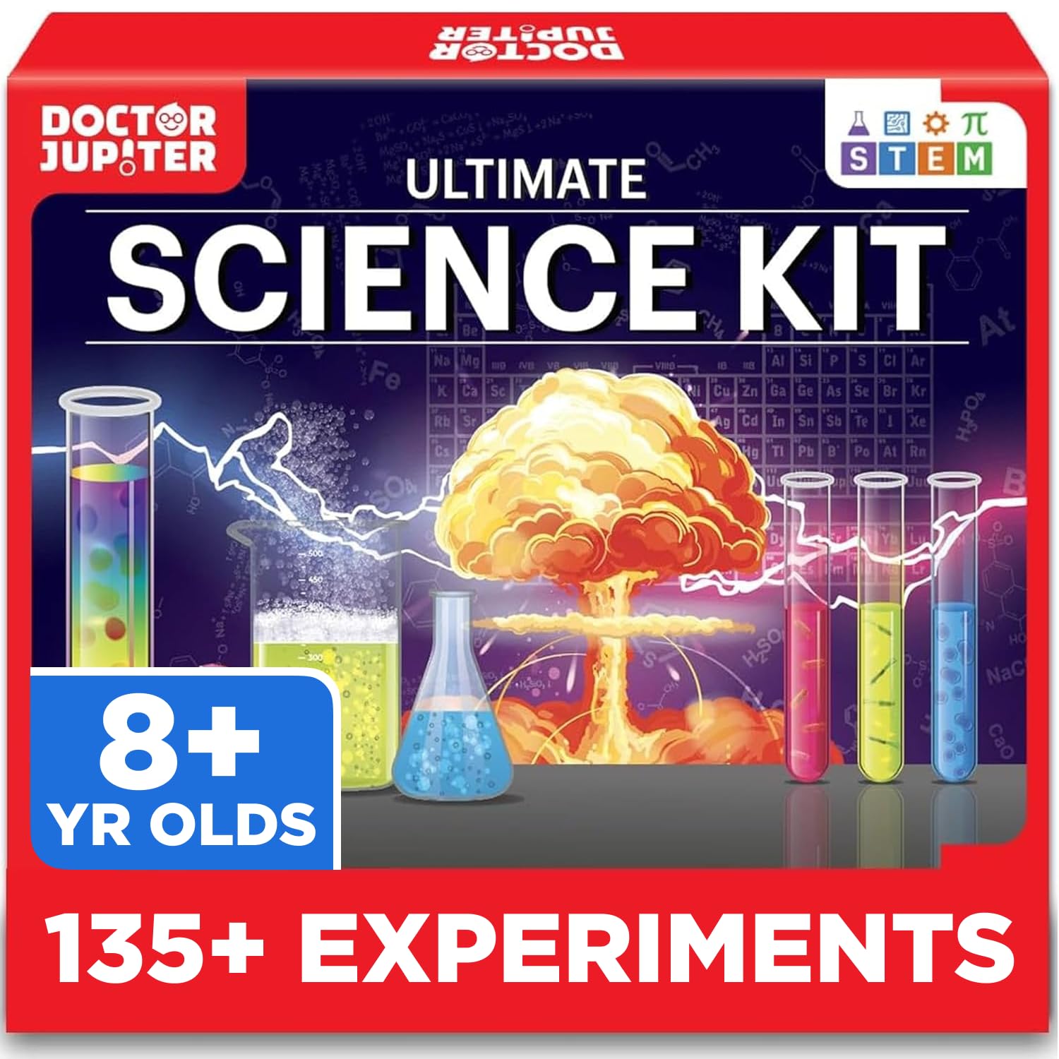 Doctor Jupiter Toy Science Kit for Boys & Girls Ages 7-8-9-10-11-12-13-14 | Birthday Gifts for 7+ Year Old Kids | Learning & Education toys, 135+ Experiments