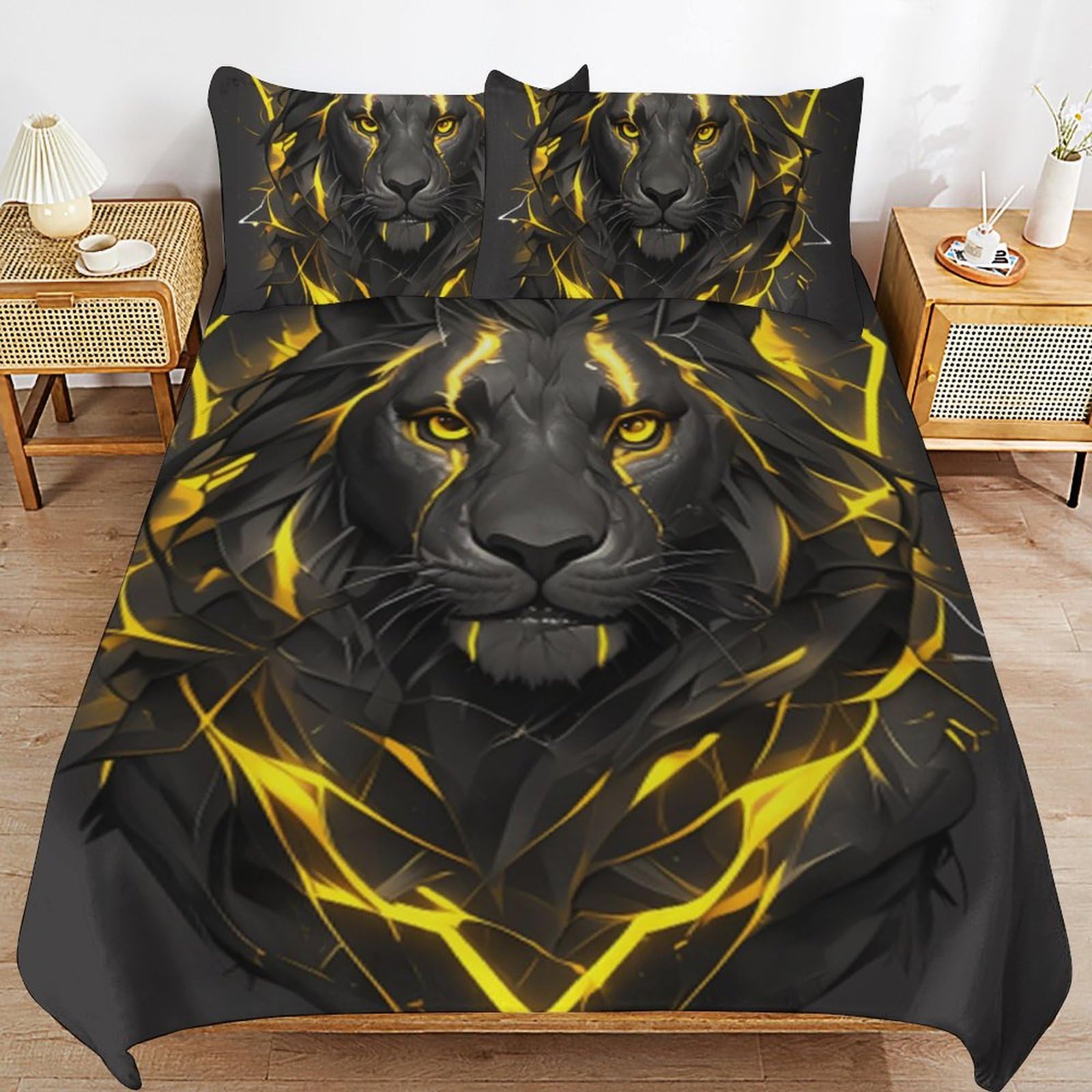 Parure de lit lion 3D pour réveiller la décoration de la chambre enfant