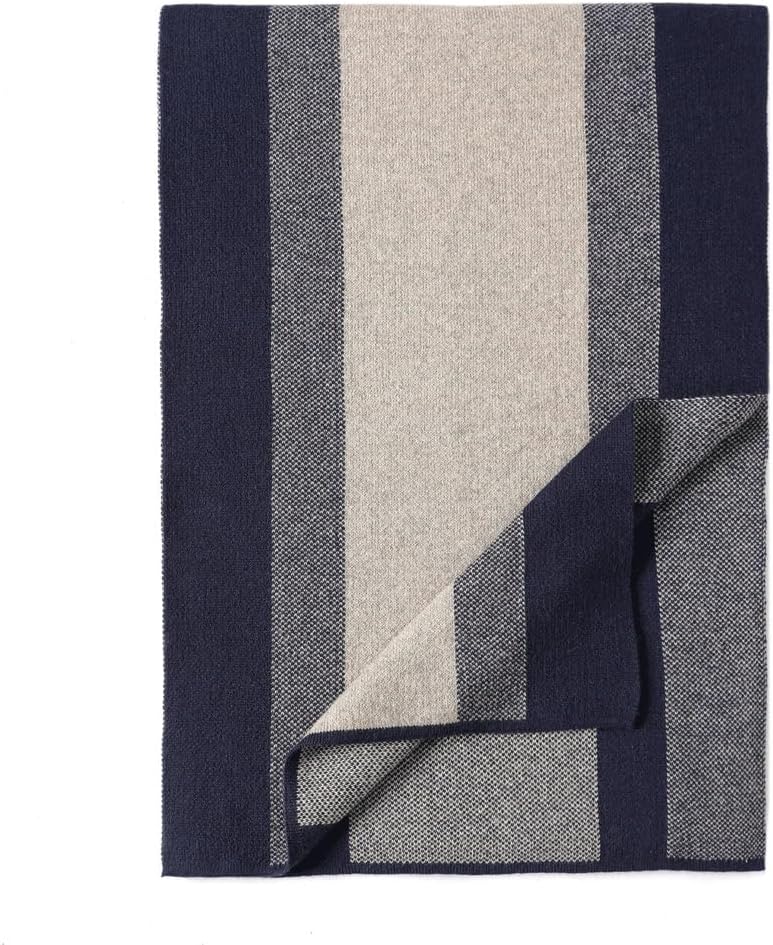 Men's checkered cashmere scarf with thickened warmth and skin friendly business
