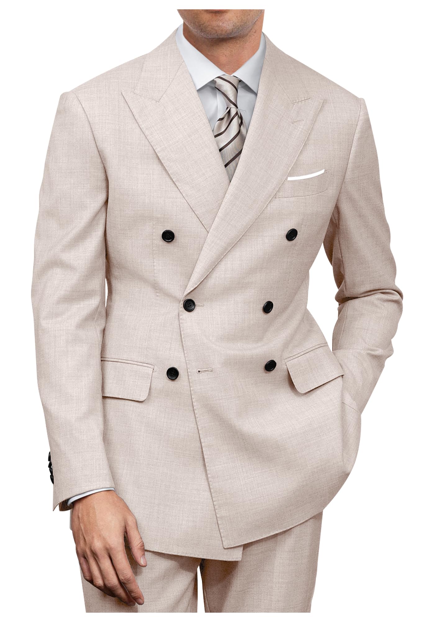 GOLD DOUBLE BUTTON DRESS COAT グレー GOLD DOUBLE BUTTON DRESS COAT グレー Double Breasted Gray