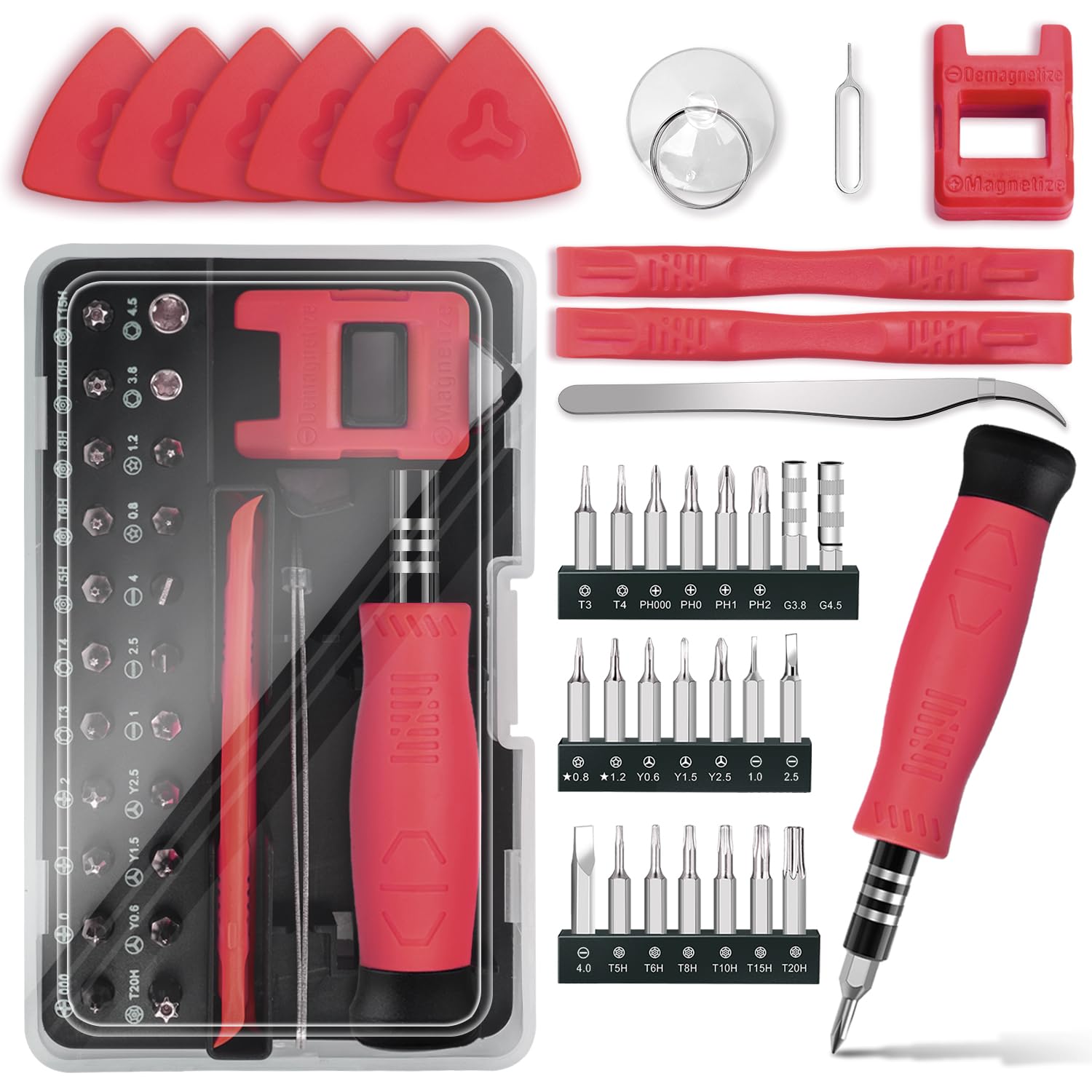 Small Precision Computer Screwdriver Set: EasyTime 35IN1 Mini Screwdriver Repair Tool Kit, with 22 Magnetic Bits, Magnetizer, Suitable for PC, Phone, Camera, Laptop, PS4, PS5 and Watch