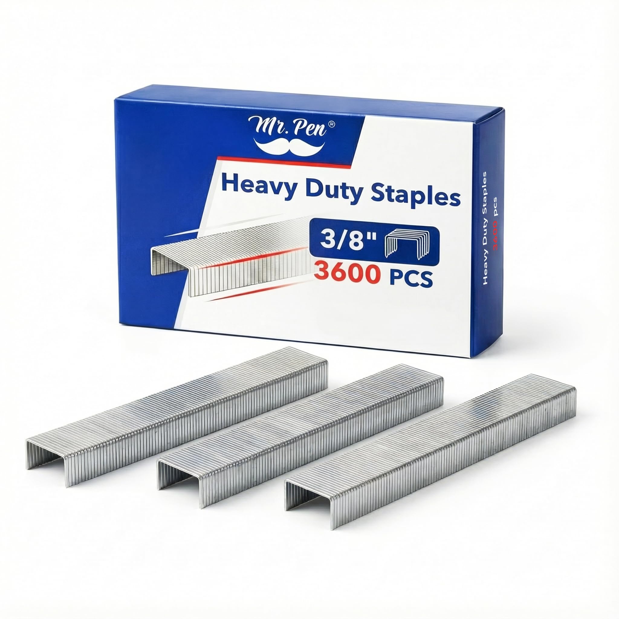 Mr. Pen- Heavy Duty Staples Stapler, 3600 Pc, 60 Sheet Capacity Staple, 3/8 inch Length, Staples Office Supply, Paper Staple, Strip