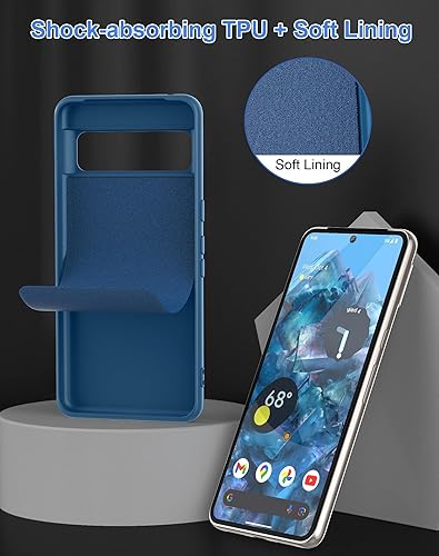 Miniatura 5 de Funda para Google Pixel 6a (2022) de 6.1 pulgadas, funda delgada de silicona TPU con protección de cámara, interior suave, antiarañazos, ajuste