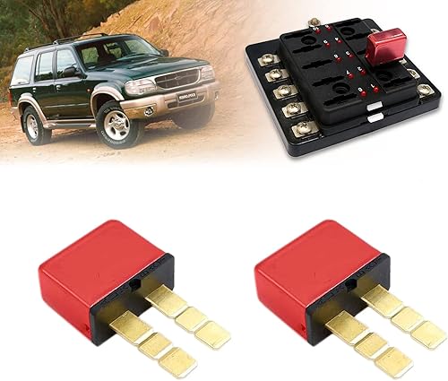 Miniatura 7 de Photo-TOP 10A, disyuntor automotriz, montaje enchufable, conexión de terminal tipo cuchilla ATC (2 piezas)