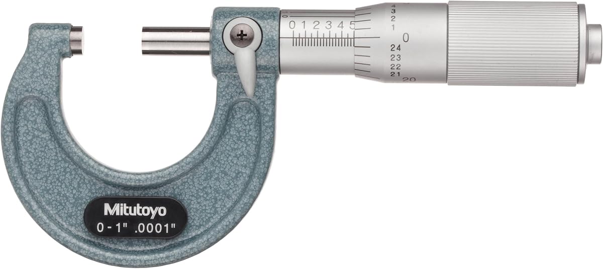 Mitutoyo 103-135, 0-1 X .0001 Outside Micrometer, Friction Thimble