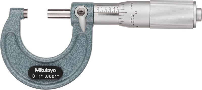 Mitutoyo 103-135, 0-1 X .0001 Outside Micrometer, Friction Thimble