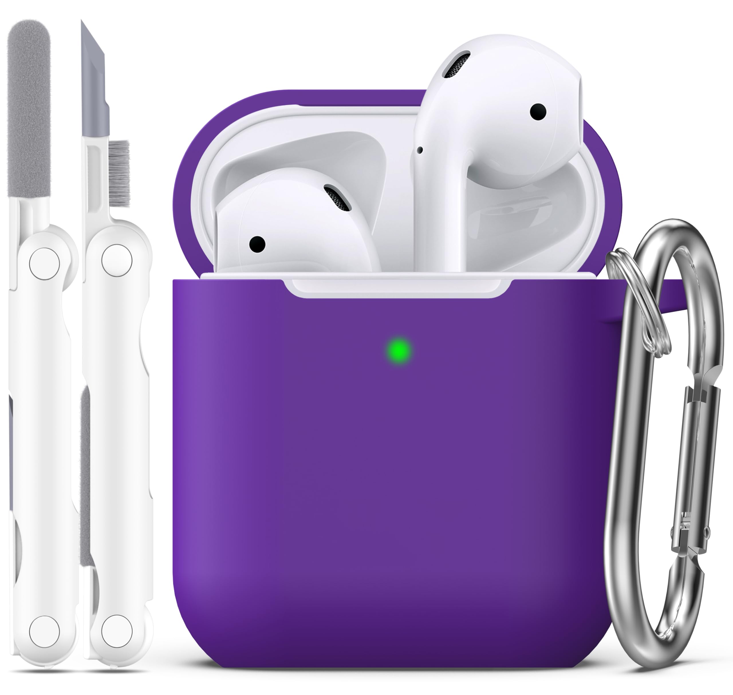 R-fun Funda para AirPods 4 con Kit de Limpieza, Case de Silicona Suave con Llavero, Funda Protectora Completa para Hombres y Mujeres, Compatible con Apple Latest Airpods 4th, Rojo — view 63