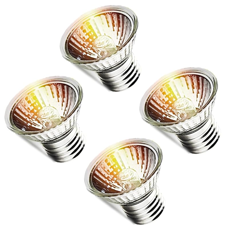 Lâmpada de Aquecimento para Terrário E26 25 W UVA/UVB WIONBE MR16, Pacote com 4