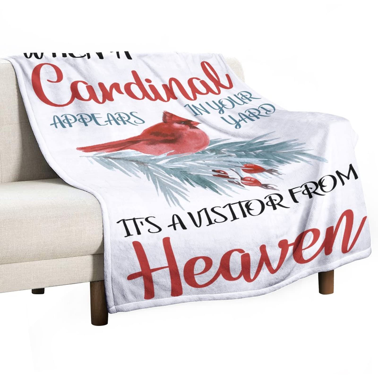 Couverture chaude cardinal pour cadeau de condoléances touchant