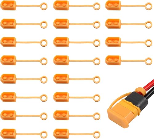 CERRXIAN 20 tapas protectoras de enchufe XT60 XT60, conector de enchufe XT60, protector de pérdida de polvo, tapón aislado para batería RC Lipo,