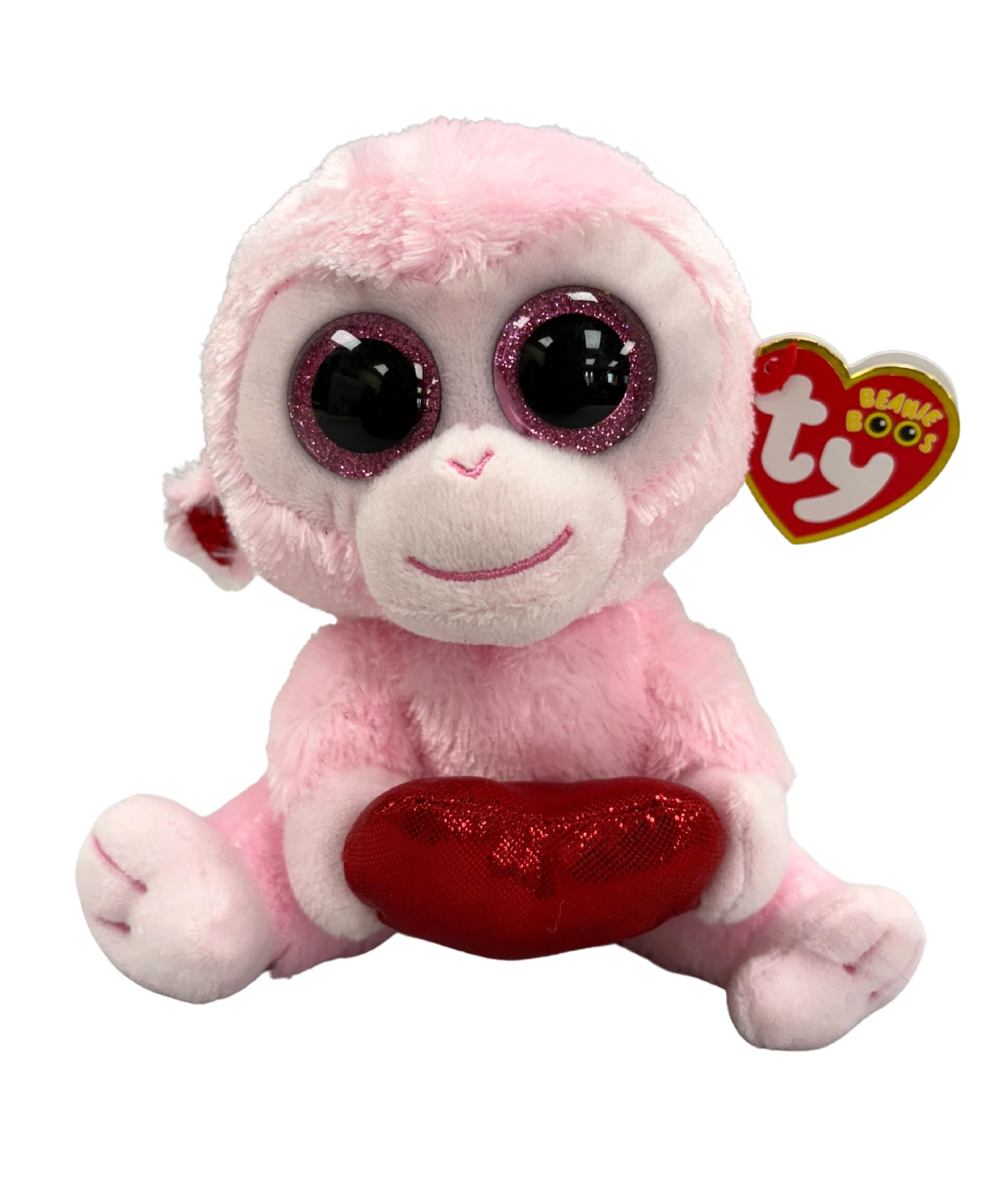 Ty Beanie Boo Gigi - Valentine Monkey - 6"