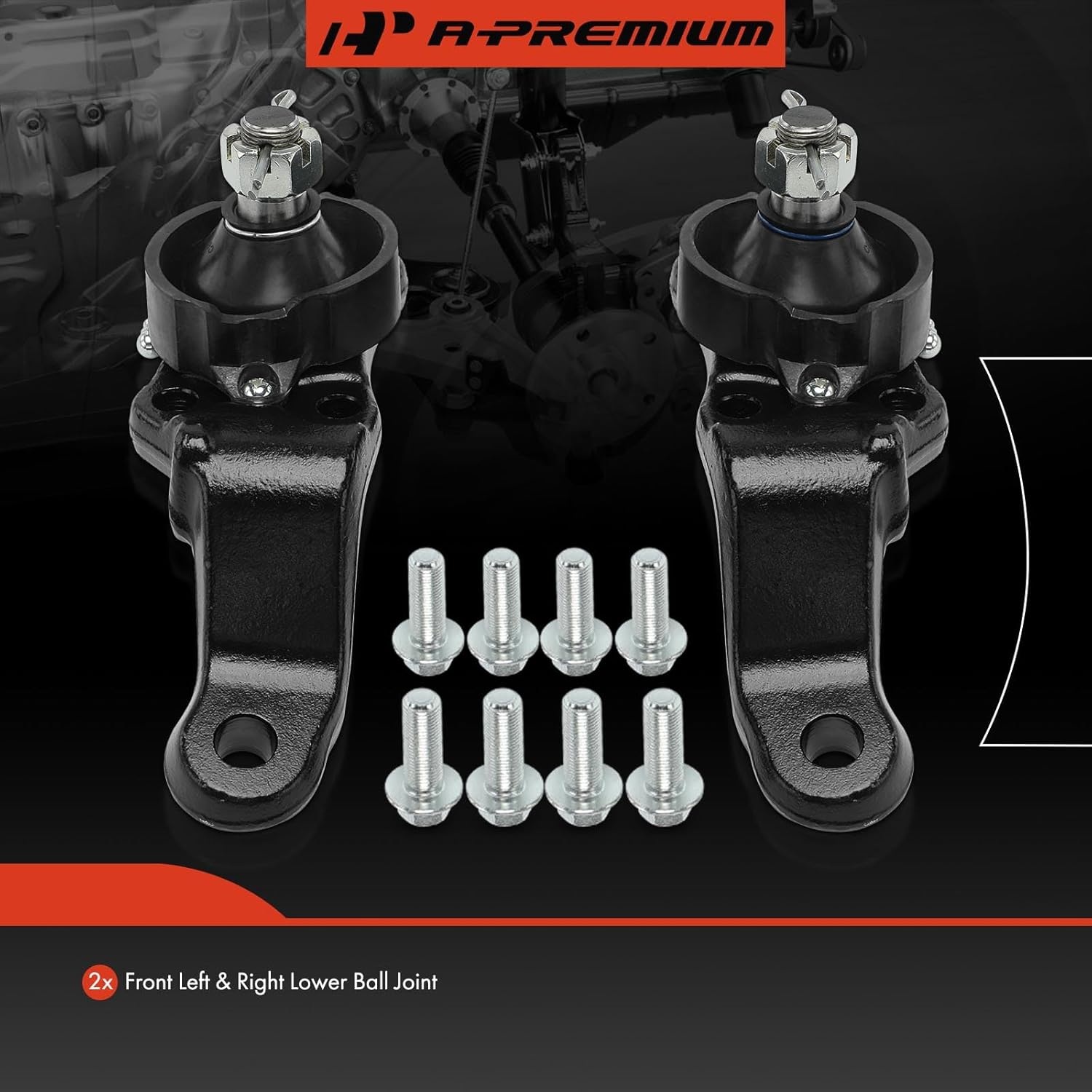 A-Premium 2 x Front Lower Ball Joint, Compatible with Toyota Tundra 2004-2006, Sequoia 2004-2007