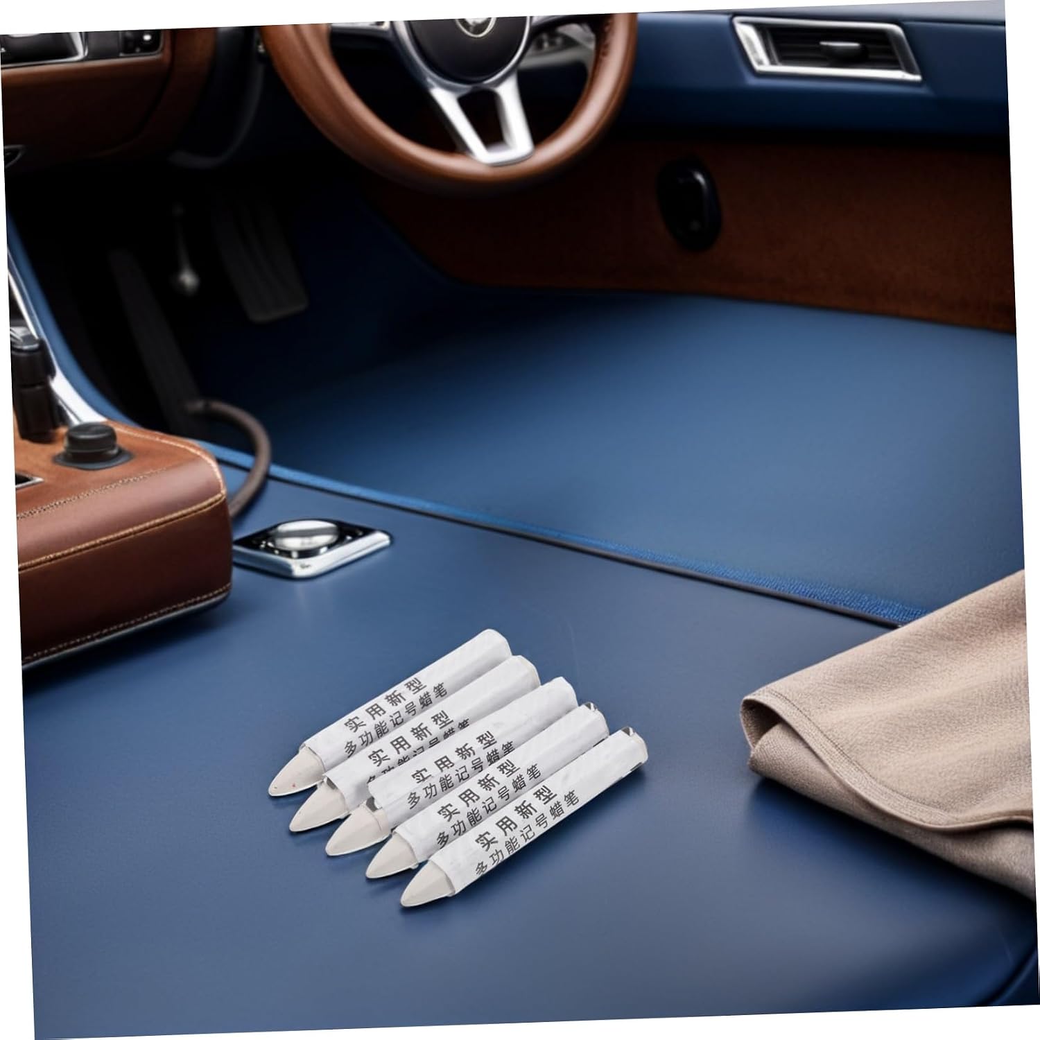 12pcs White Wax Tire Marking Crayons for Car Repair