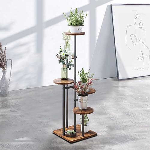 Miniatura 6 de Soporte de 5 niveles para plantas de interior, soportes para plantas de interior múltiples, soporte de flores de esquina para sala de estar, estante