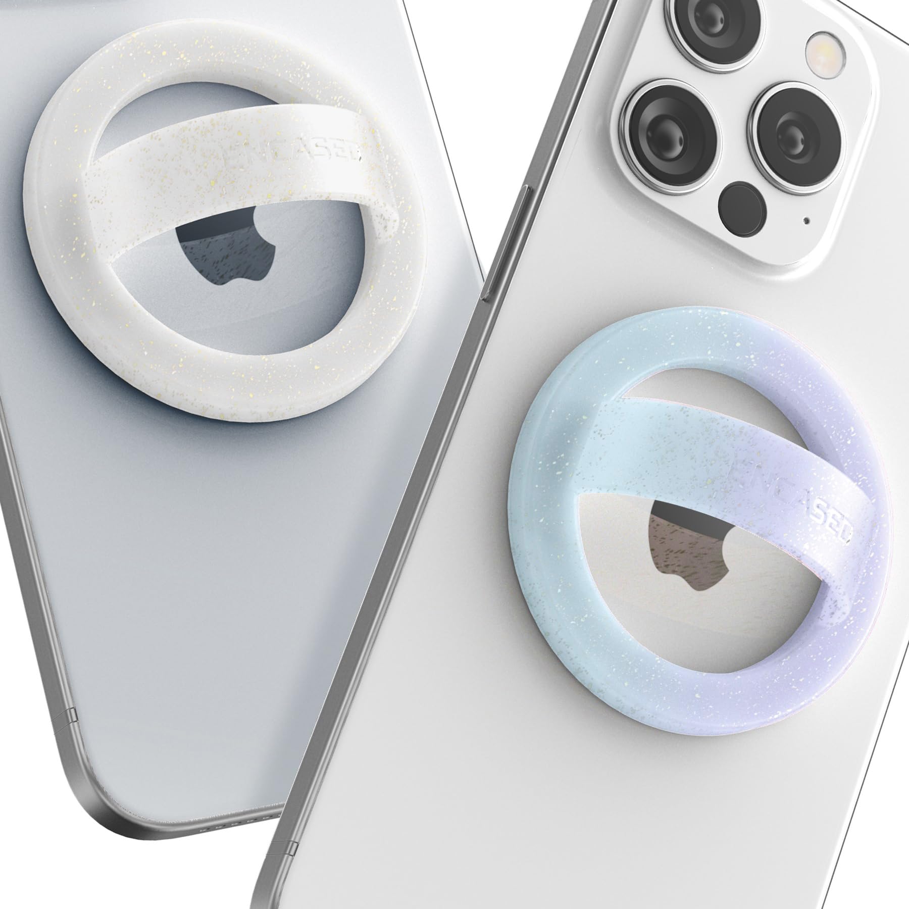 Boucle magnétique MagSafe pour iPhone : double anneau support silicone - 8