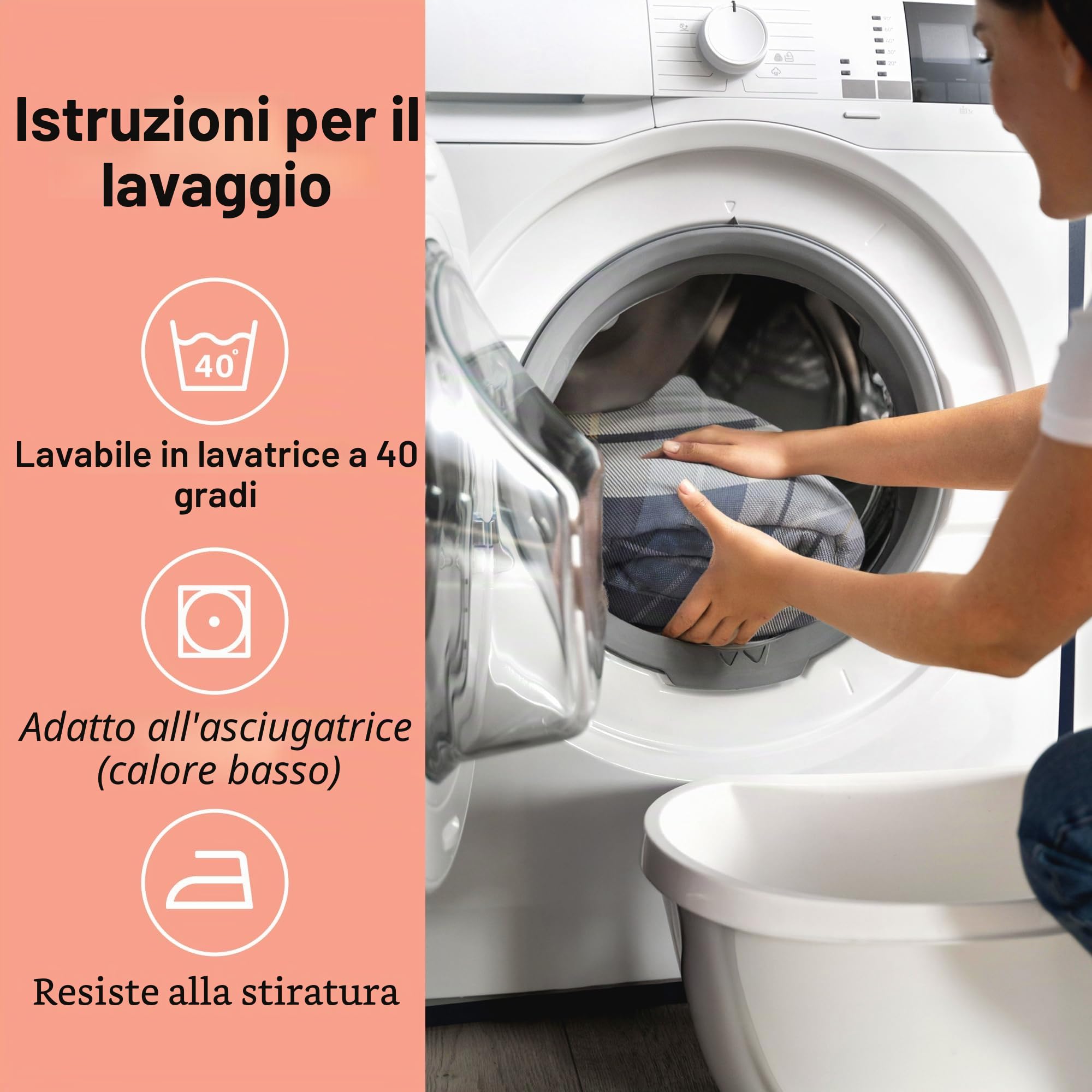 Rapport Lomond a Quadri Set Copripiumino in 100% Cotone Spazzolato, Terracotta, King