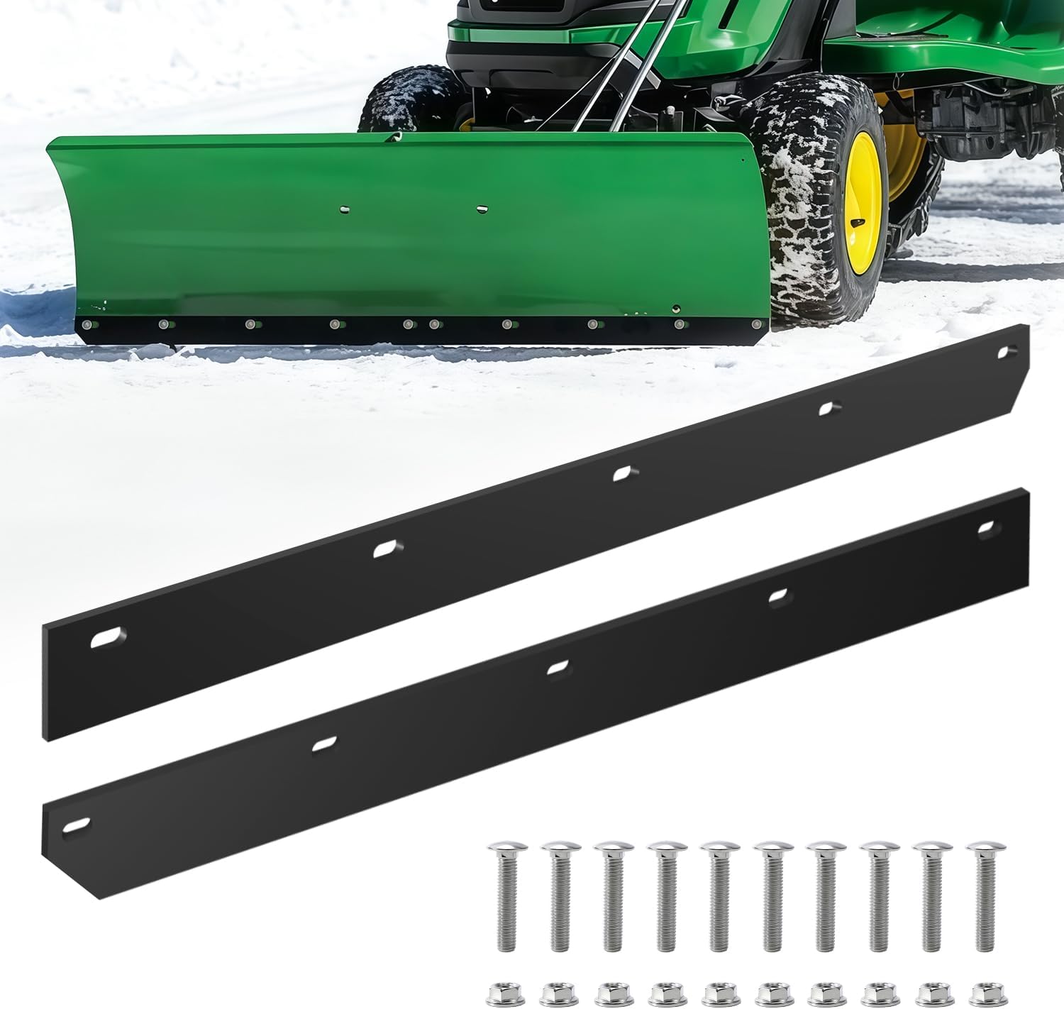 1/2" Poly Cutting Edge for Snow Plow, John Deere Snow Plow Attachment Direct Replacement 54” Snow Plow Model M75674,Easy Installation
