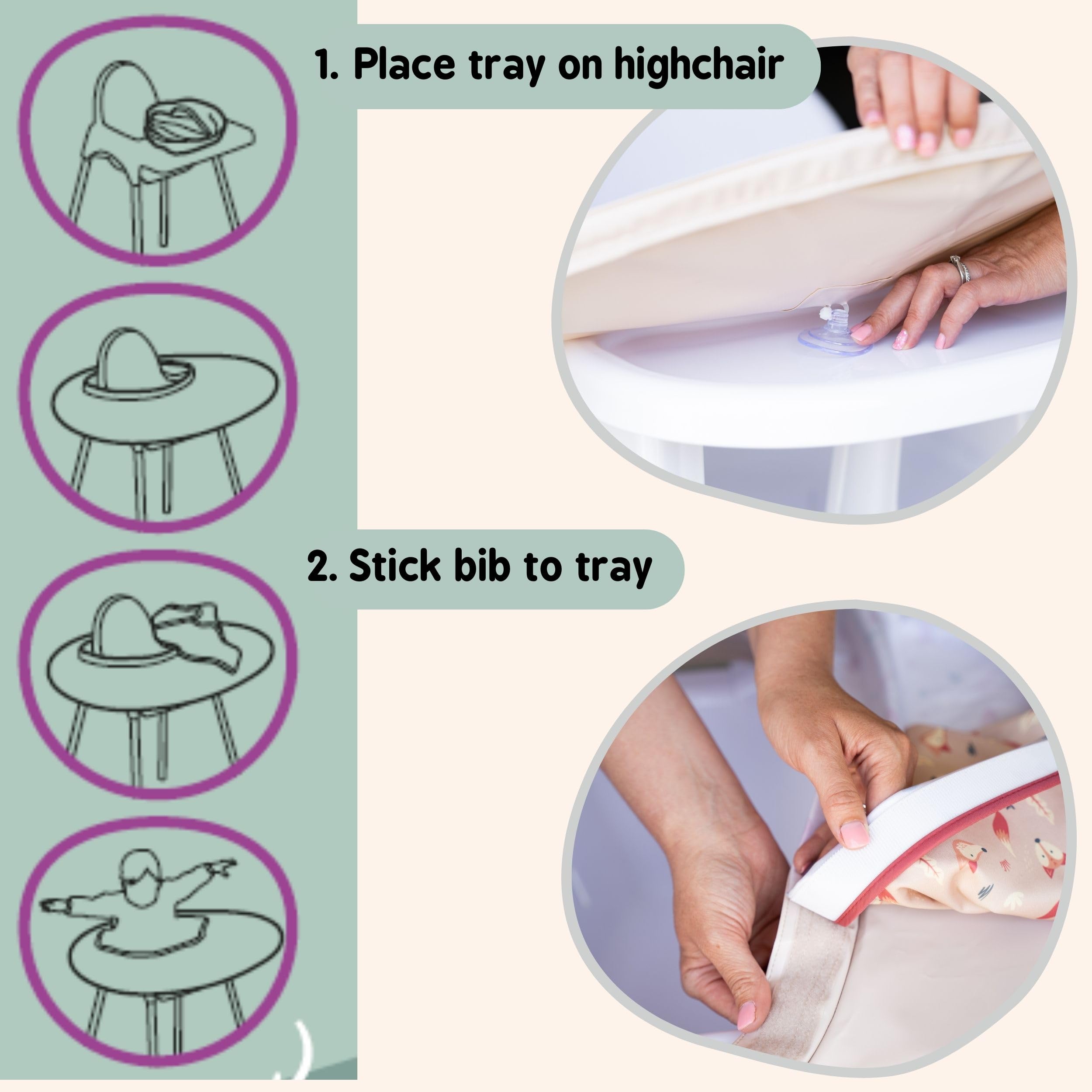 Tidy Tot Kit diversification alimentaire plateau bavoirs cuillère silicone
