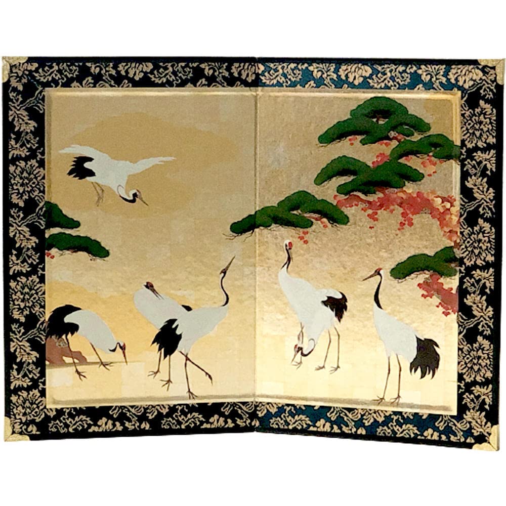 屏風　鶴　祝事　和室　松　鷹　松竹梅和風インテリア　壁掛け　畳　タペストリー 屏風鶴祝事和室松鷹松竹梅和風インテリア壁掛け畳タペストリー