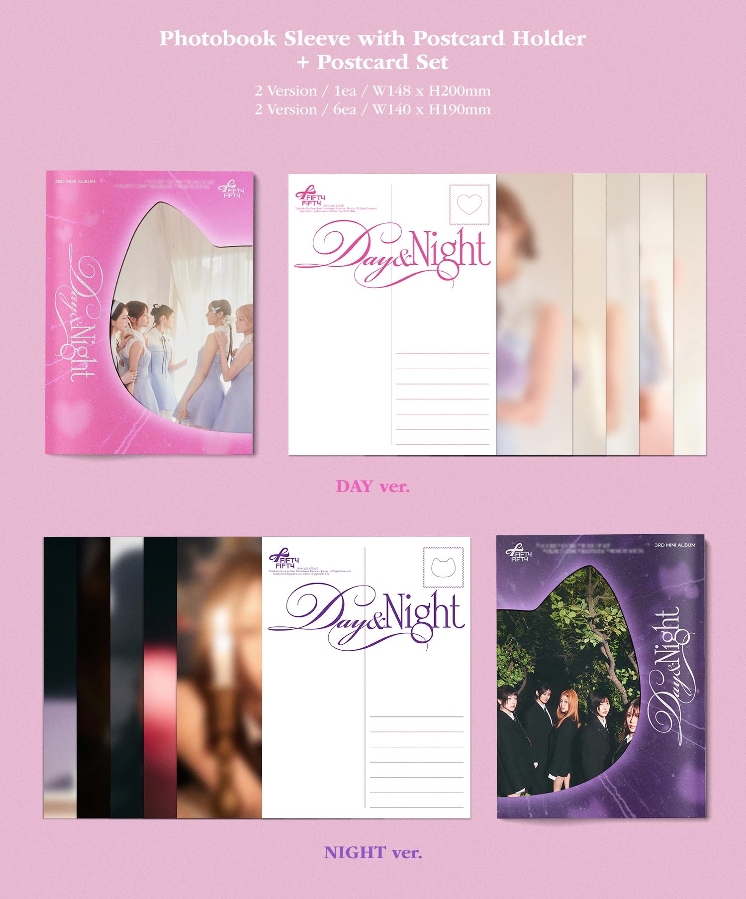 Amazon.com: FIFTY FIFTY Day & Night 3rd Mini Album (2 ver. SET)