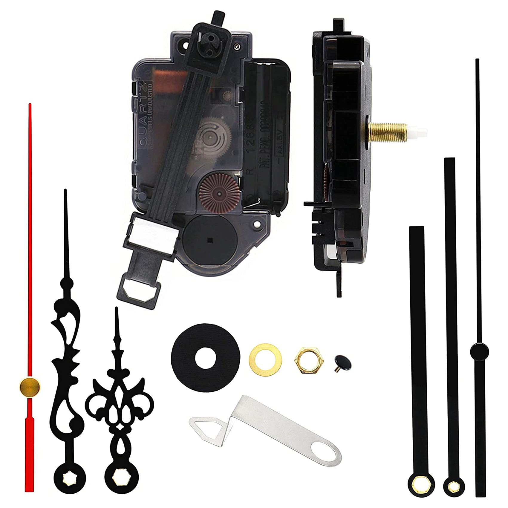 CTRLZS DIY Quartz Pendulum Clock Movement Mechanism with 2 Pairs of Hands Wall Quartz Clock Repair Tool Parts Replacement