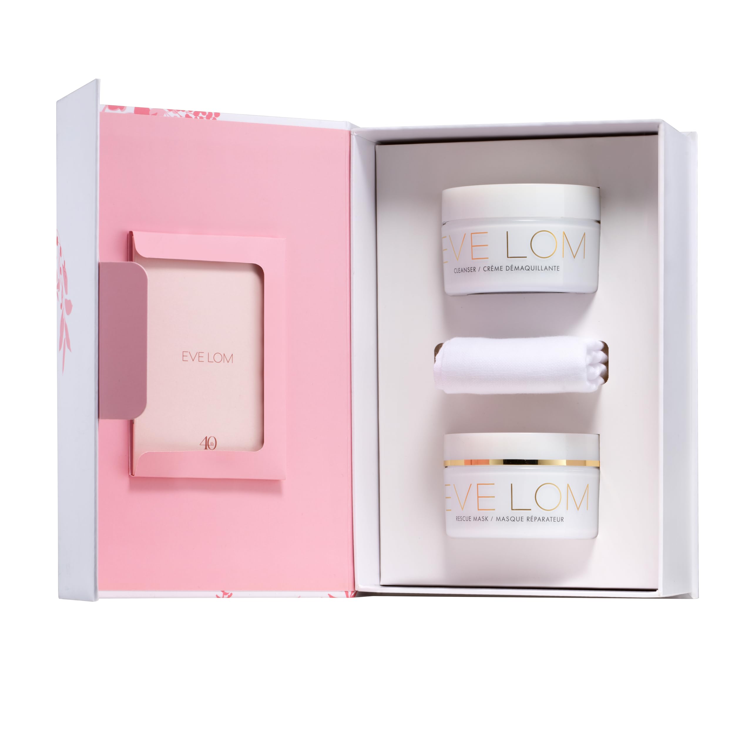 EVE LOM 40th Anniversary Heritage Set - Award Winning Cleansing Balm and Purifying Rescue Mask Bundle - Travel Essentials for Daily Skincare Ritual