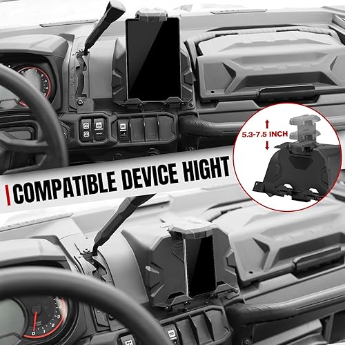 Miniatura 7 de A & UTV PRO Defender - Soporte para tablet para dispositivo eléctrico, soporte para teléfono con caja de almacenamiento, bandeja organizadora para