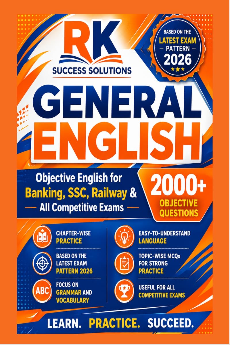 RK Success Solutions – General English: Objective English for Banking, SSC, Railway & All Competitive Exams