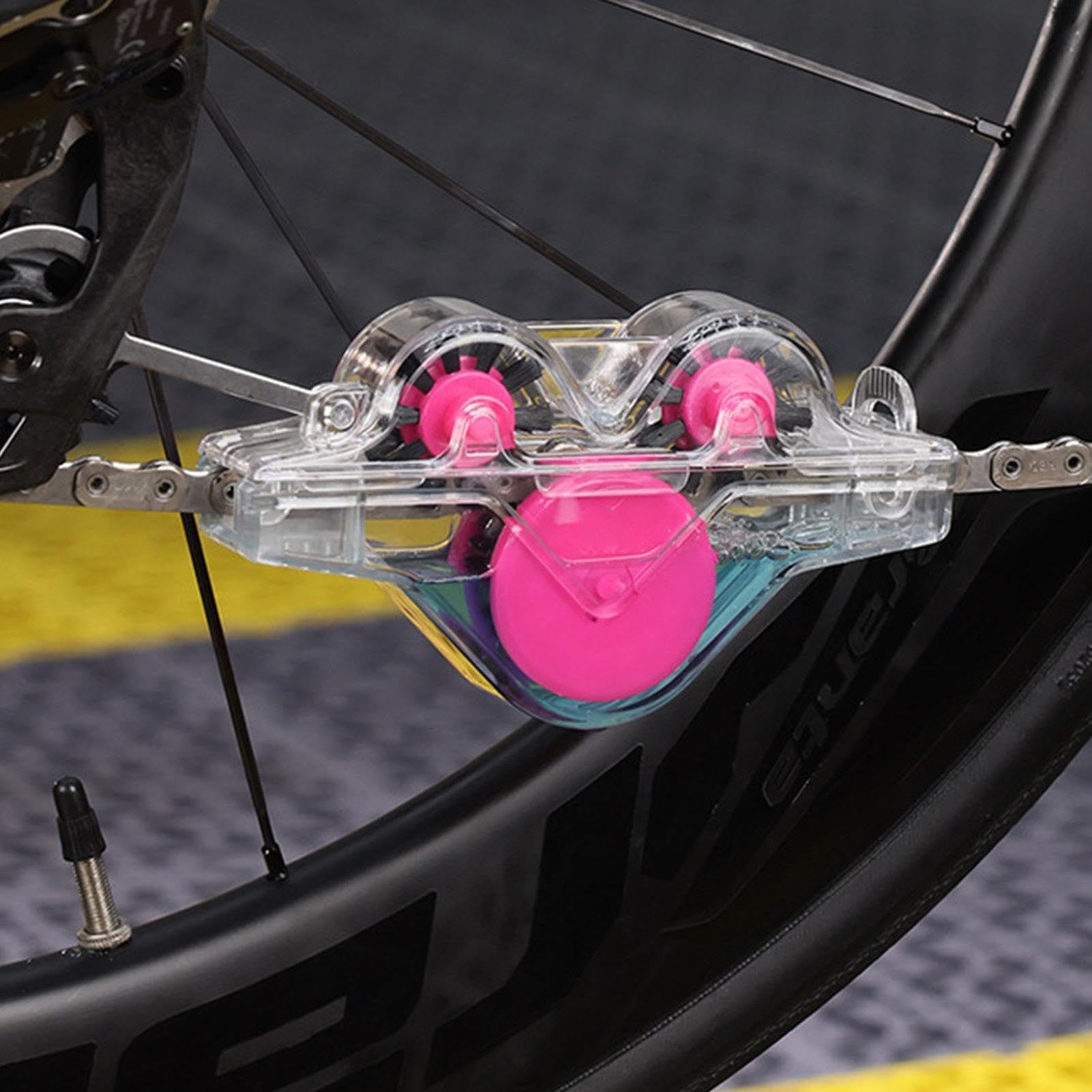 Pulitore per Catena di Bicicletta Spazzola per Bicicletta | Attrezzo Pulitore Catena per Bici Per Domestico Officina Garage Riparazioni Manutenzioni Ciclismo Strada e Montagna