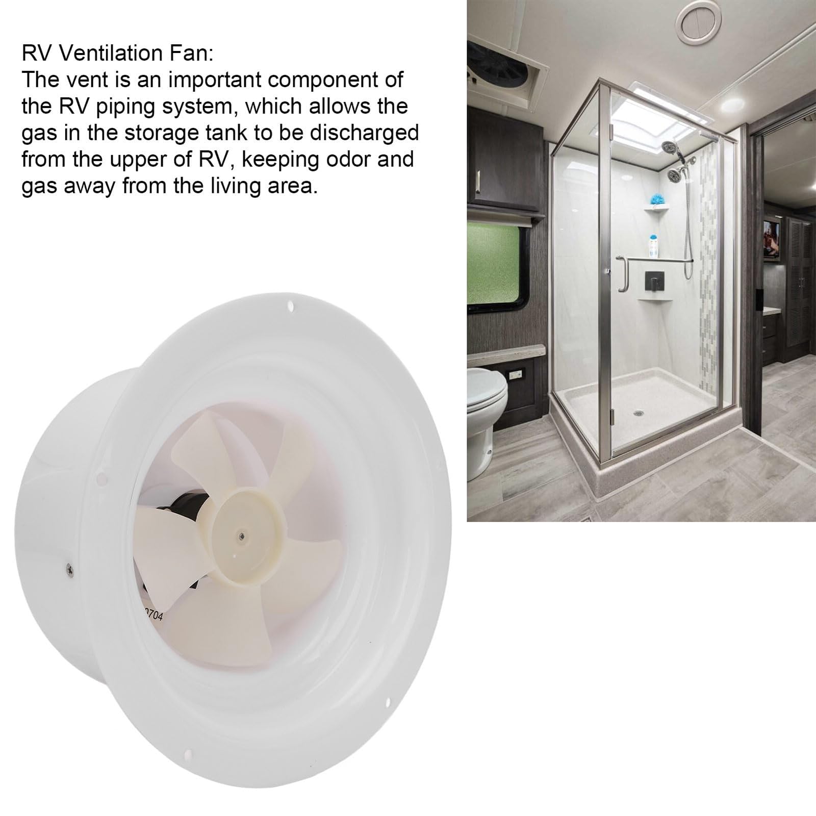 Ventilatore solare da tetto con ABS ignifugo, piccolo ventilatore da soffitto ad energia solare per camper, rimorchi, barche, capannoni, sfiato leggero