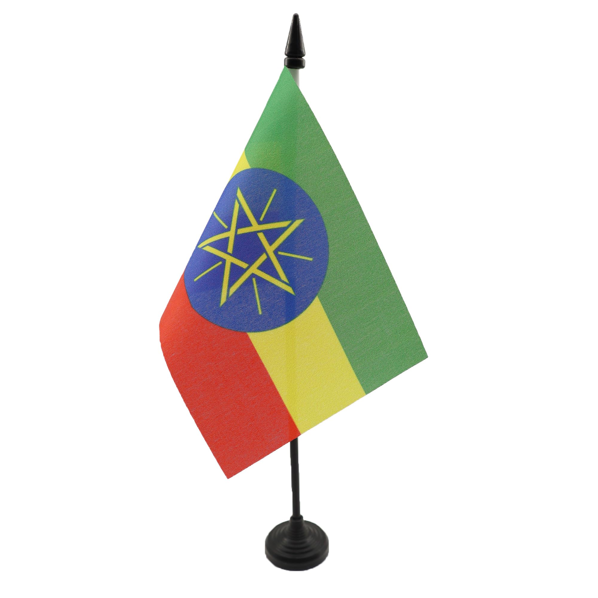AZ FLAG Ethiopia Table Flag 4x6 in 100D Polyester Plastic Base