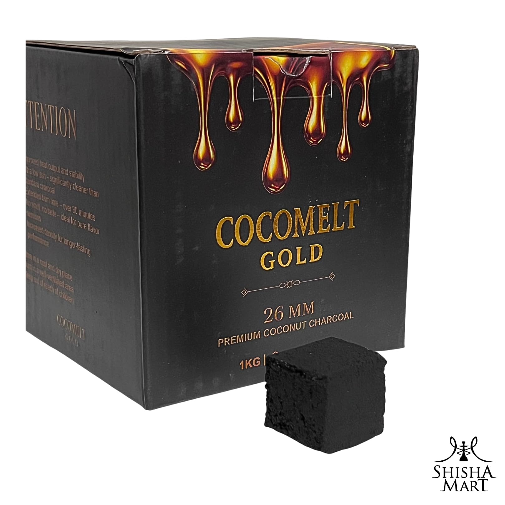 Amazon.co.jp: ［SHISHA MART］COCOMELT GOLD 26mm シーシャ 炭 【CUBE 