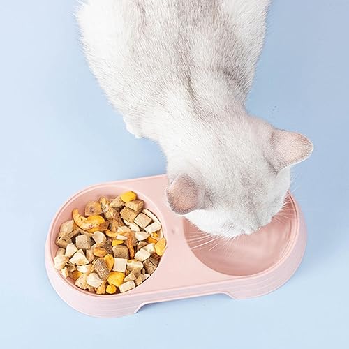 Miniatura 4 de Kumprohu Cuencos de comida para perros  Cuenco doble elevado para gatos, juego de cuencos de comida y agua para cachorros, cuencos para mascotas
