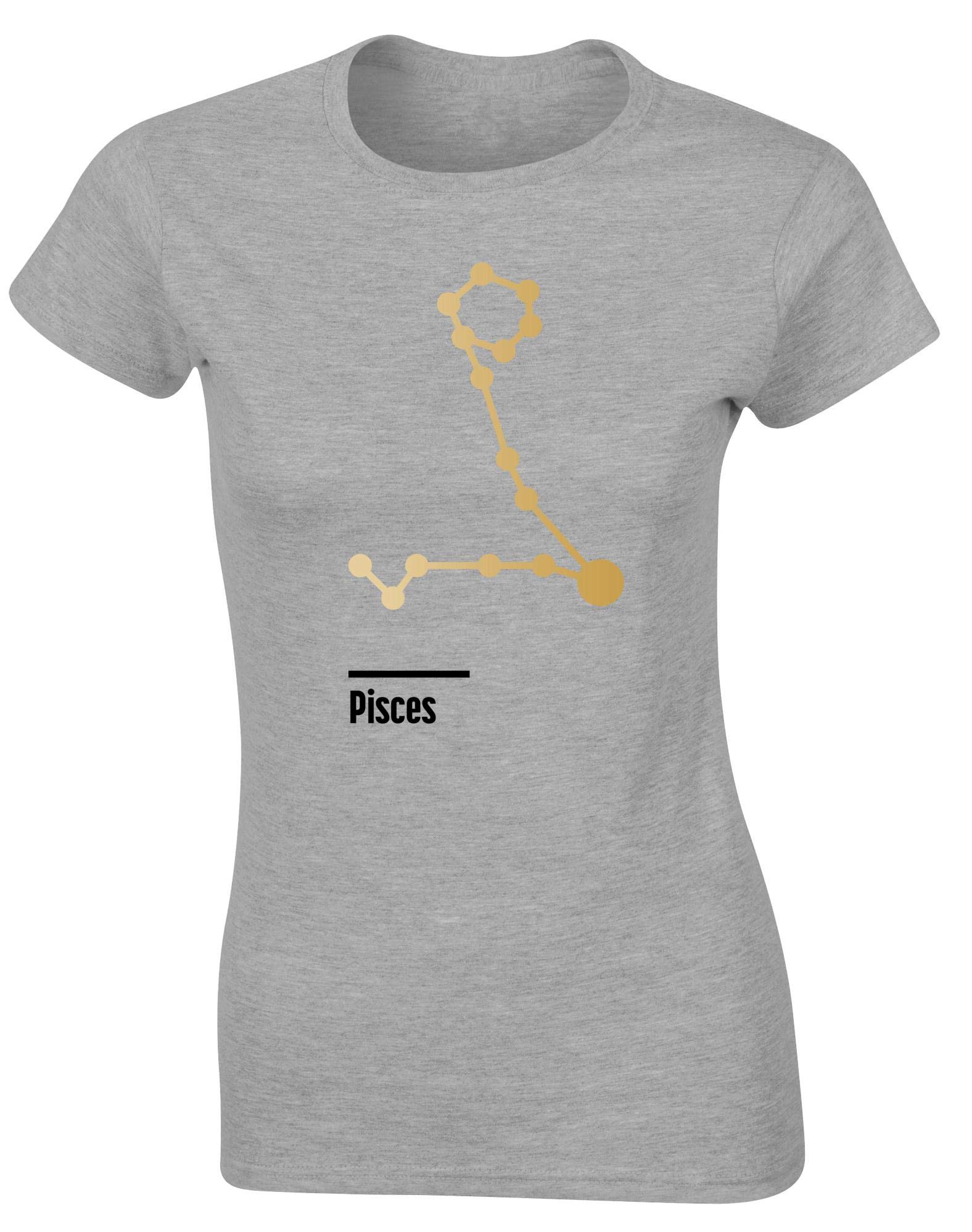 Pisces Constellation Womens Fitted Short Sleeve t-Shirt (Specific Size Guide in Description)