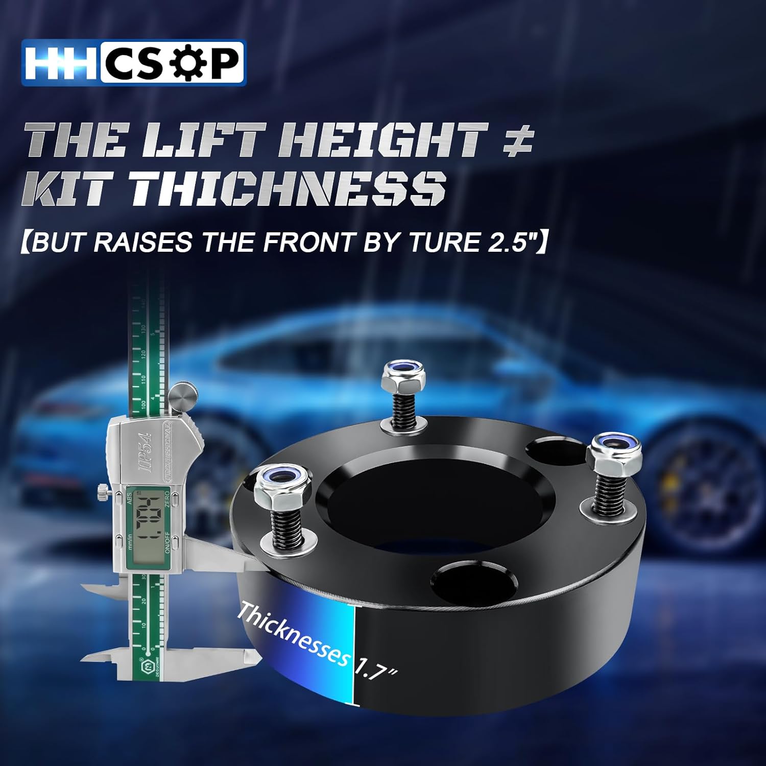 HHCSOP 2.5" Front Leveling Lift Kit for 2007-2026 Chevy Silverado 1500 GMC Sierra 1500 2WD 4WD, 2.5 inch Forged Strut Spacer Leveling Kit