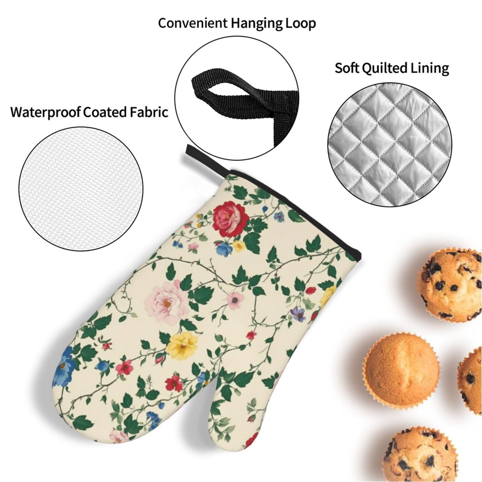 Maniques de Cuisine Gants de Cuisson Lavable en Machine Facile a Nettoyer