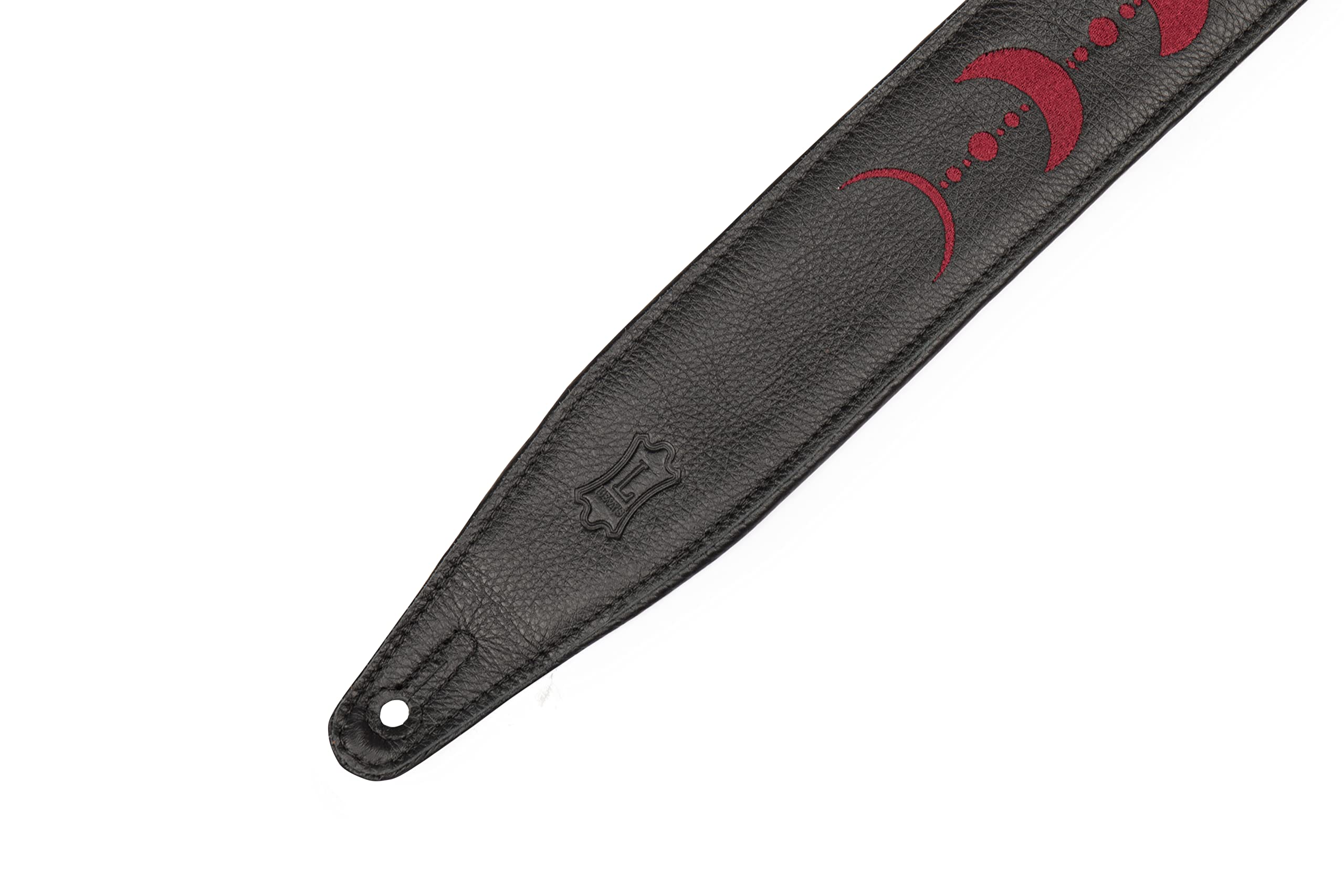 Levy's Leathers Garment Leder Gitarrengurt mit Stickerei Moon Phases