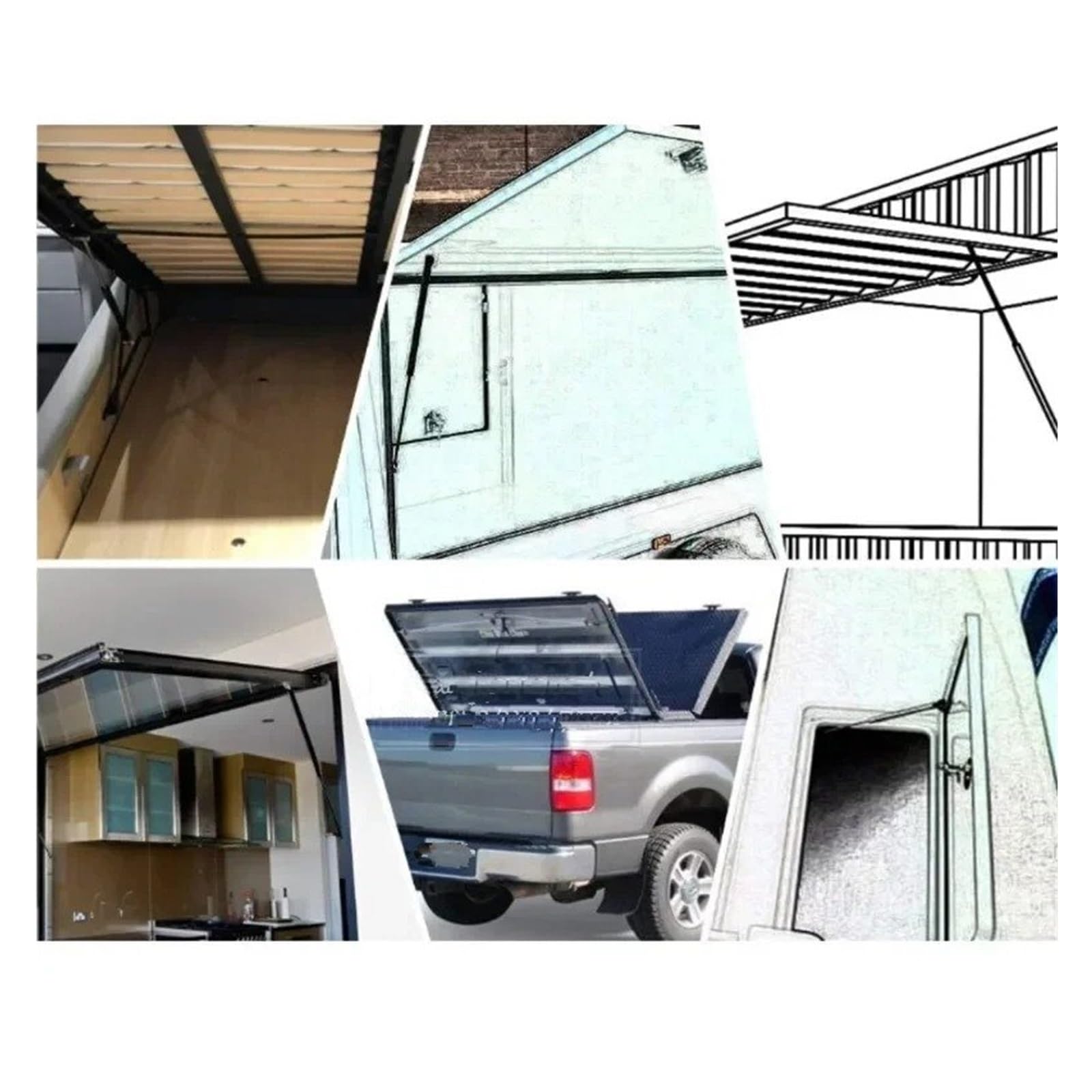 Gasdruckfeder 2 Stück Gasdruckfedern Gasfederunterstützung Für Kofferraum Motorhaube Auto Wohnwagen Türen Fenster Luken Boot Bus 300 N 300/350/400/450/500/600 Mm Gasfeder(500mm)