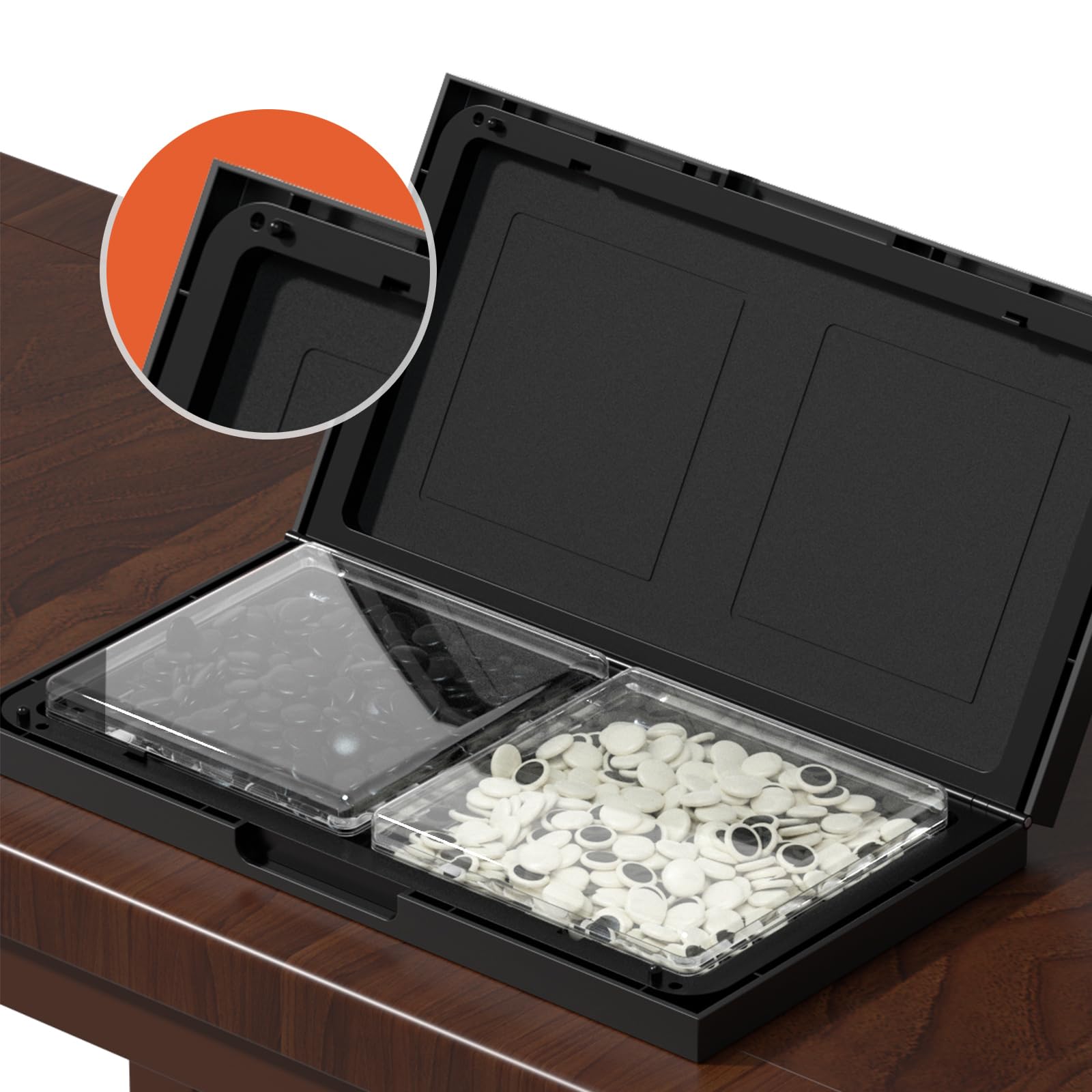 Jeu de Go, 29 cm, 19 x 19, Pierres magnétiques avec Plateau Pliable, Format Portable et de Voyage