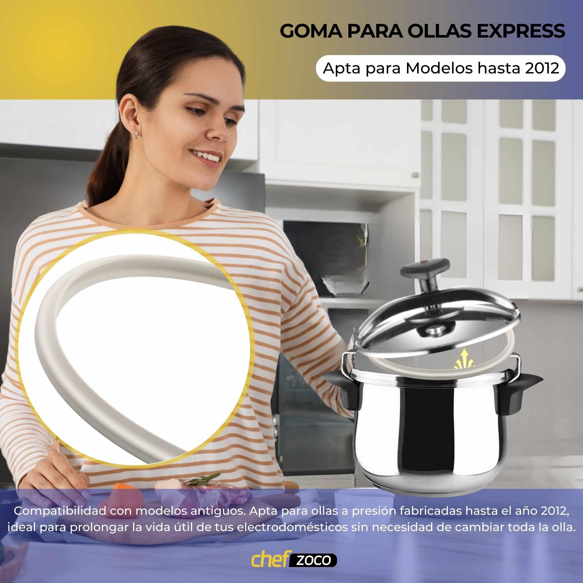 Junta de Silicona para Olla a Presión CHEFZOCO 22 cm Interno 24.5 cm Externo